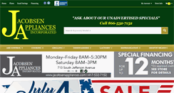 Desktop Screenshot of jacobsenappliances.com